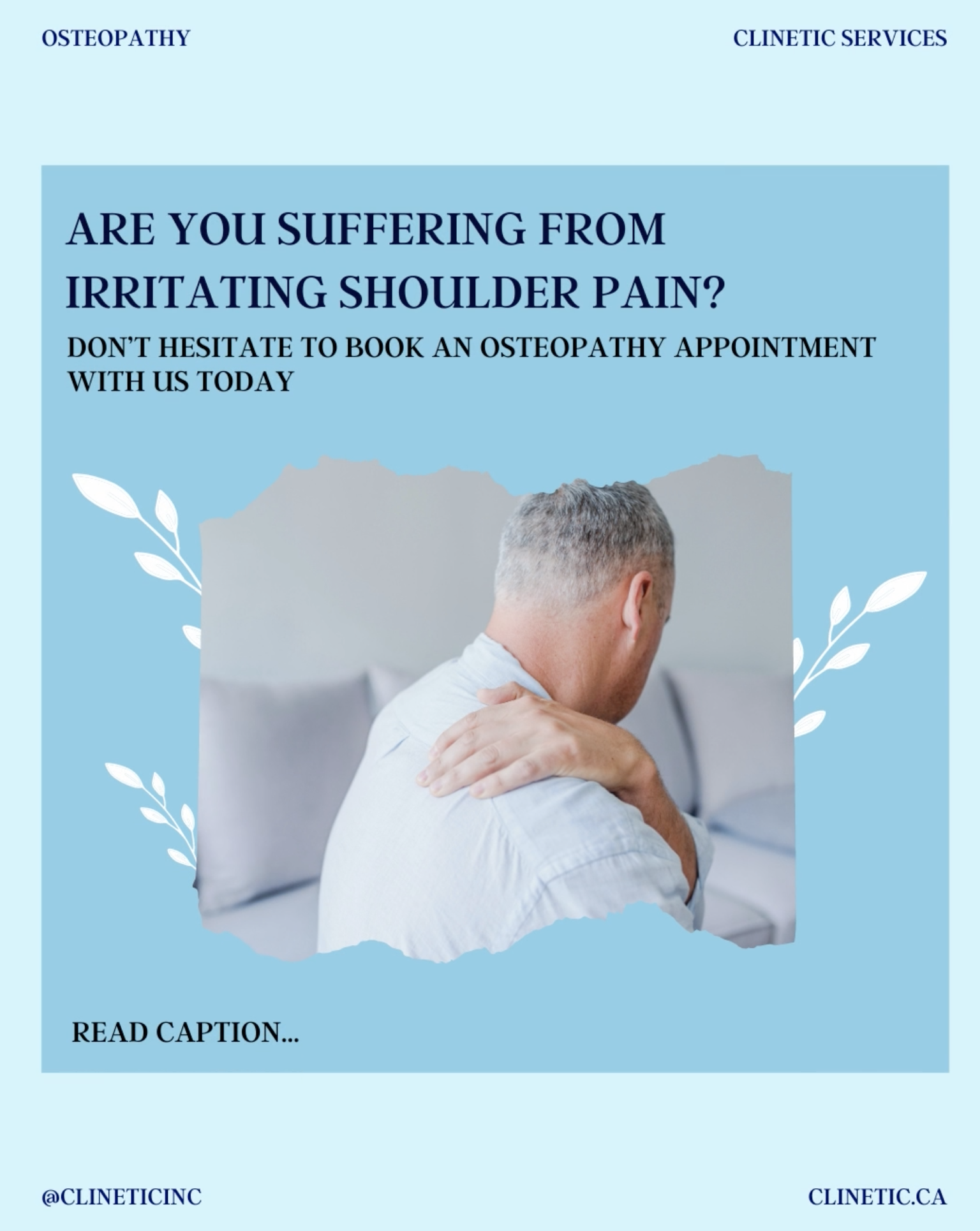 Are you suffering from irritating shoulder pain?